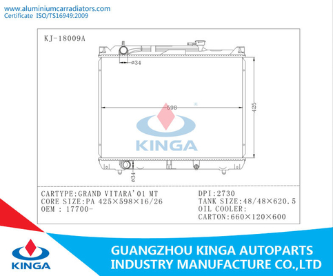 OEM 17700-52D00 радиаторов SUZUKI ГРАНДИОЗНЫЕ VITARA-01 DPI 2730 электрический поставщик