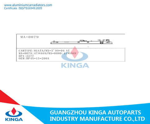 Бак MIATA/MX-5 99-04 радиатора OEM BP4X-15-200A пластичный НА поставщик