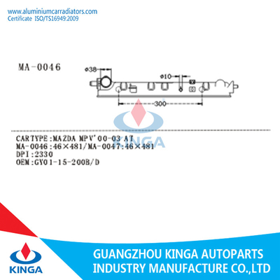MAZDA MPV '00-03 НА баках радиатора замены вышел GY01-15-200B/d 481mm поставщик