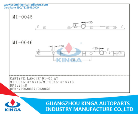 LANCER 01-05 НА баке верхней части радиатора воды бака радиатора пластичном поставщик
