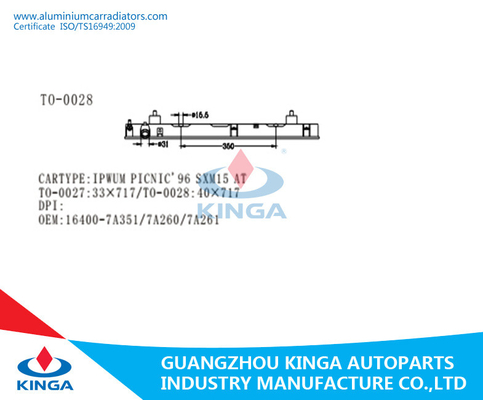 Бак OEM 16400-7A351/7A260/7A261Radiator пластичный для ТОЙОТА IPSUM PICNIC'96 SXM15 поставщик