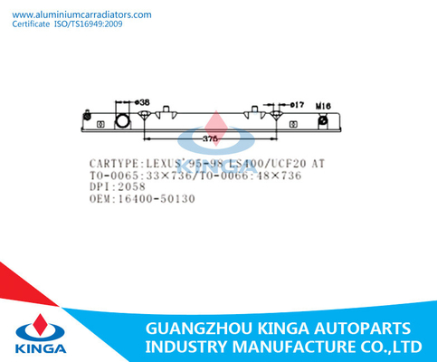 LS400/UCF20 LEXUS 95-98 НА OEM бака сильного радиатора пластичном 16400-50130 поставщик