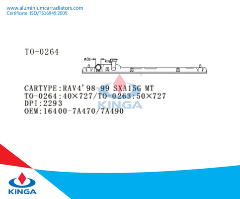 Танк радиатора МТ 16400-7А480/7А500 Тойота РАВ4'98-99 ССА15Г автоматический поставщик